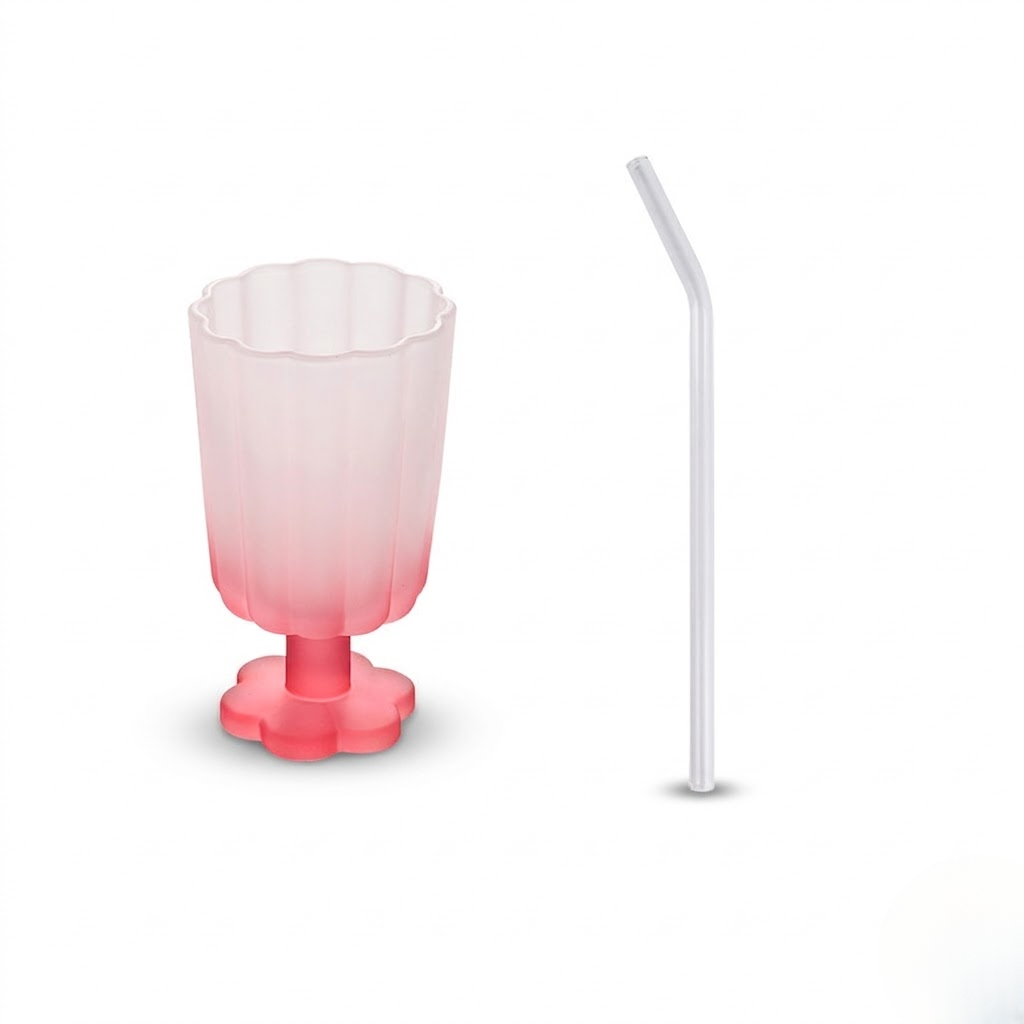 Chinese-style tall glass cup