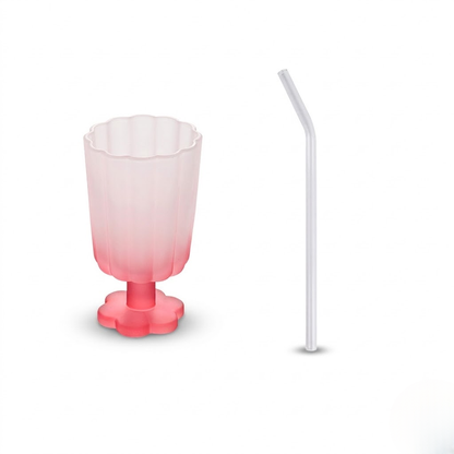 Chinese-style tall glass cup