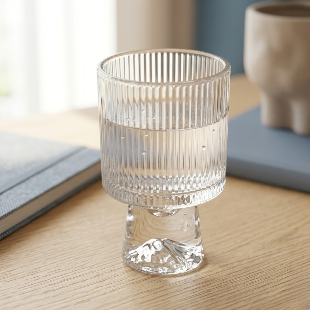Glass water cup