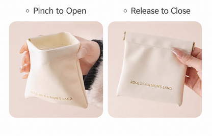 Compact PU Leather Cable Pouch — 14 × 18 cm