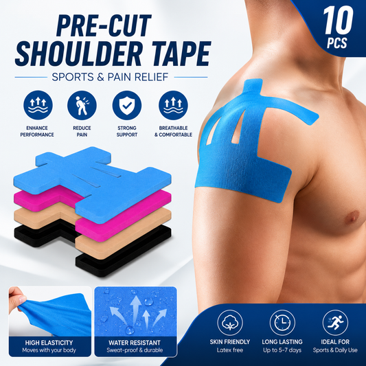 🔥 Kinesiology Tape for Shoulder & Knee Pain Relief – Pre-Cut Muscle & Joint Support