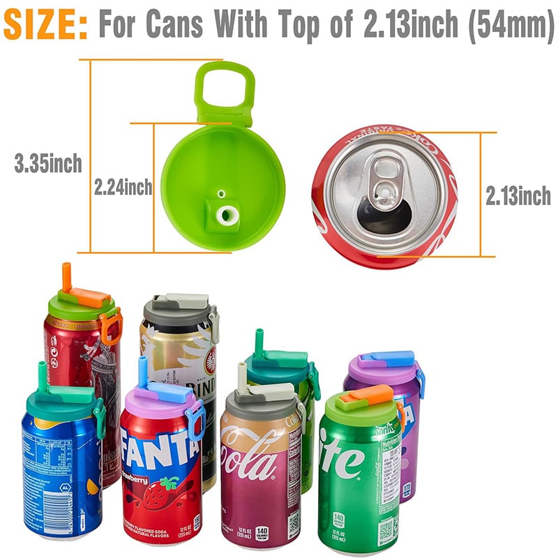 Buy 1 Get 1 Free – Reusable Soda Can Lids with Straws