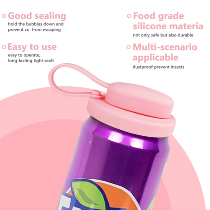 2026 Upgraded Reusable Soda Can Lids with Straw – Leak-Resistant, Fizz-Saving Can Covers