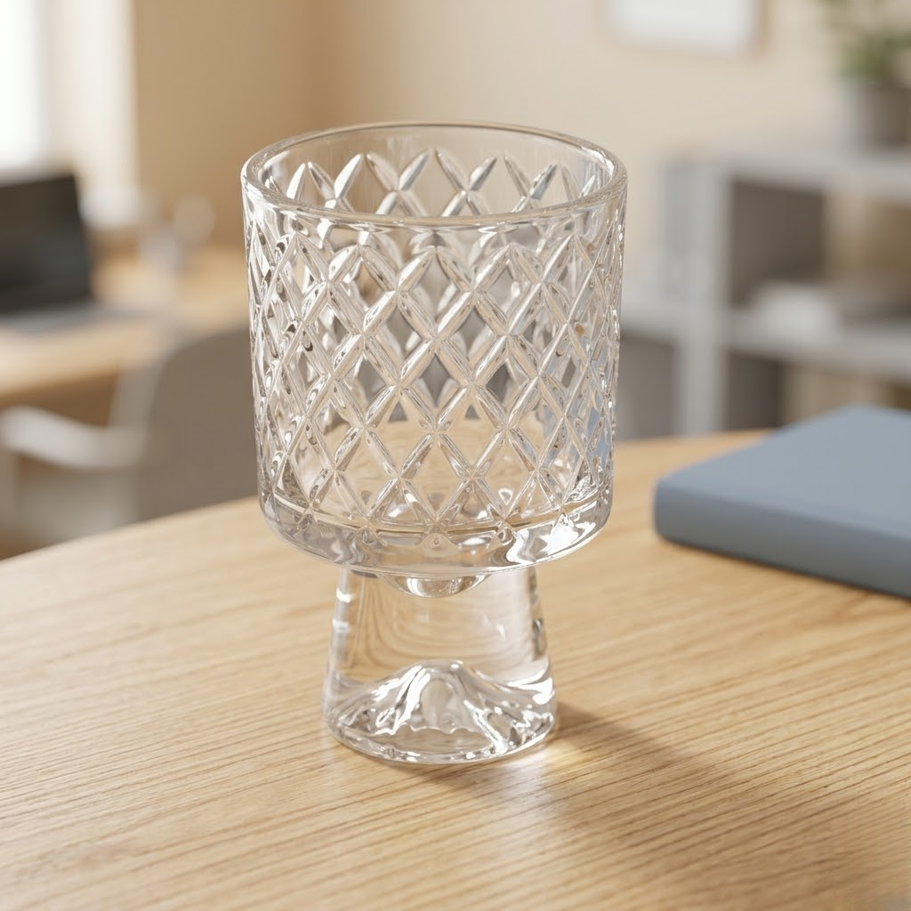 Glass water cup