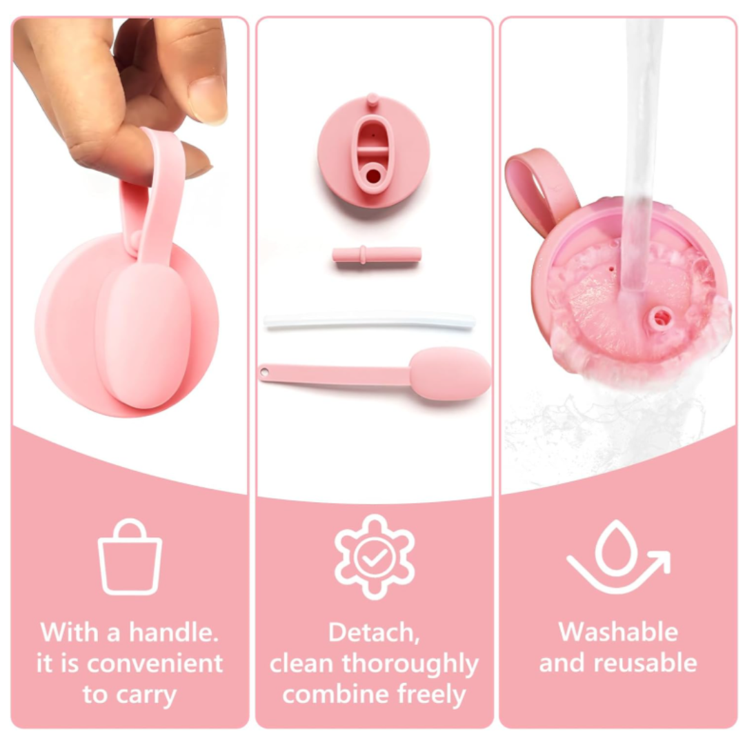2026 Upgraded Reusable Soda Can Lids with Straw – Leak-Resistant, Fizz-Saving Can Covers