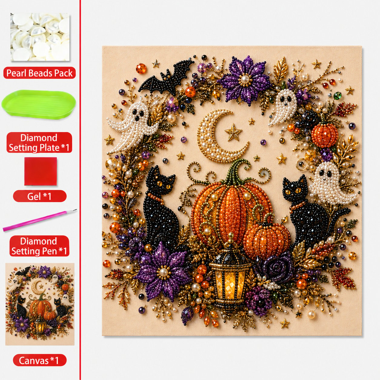 Spooky-Cute Halloween Pearl Art Kit