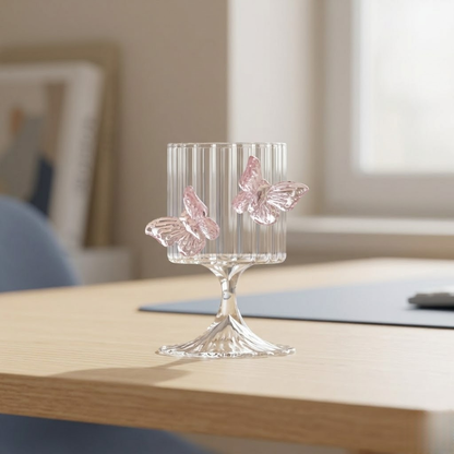 Butterfly highball glass