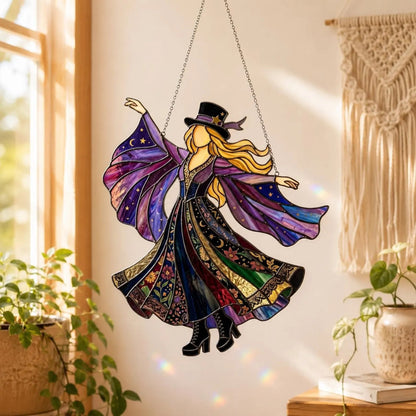 💥 LAST DAY 57% OFF - 💃 Rock Goddess Stevie 🤘 Colorful Spinning Sun Catcher Ornament