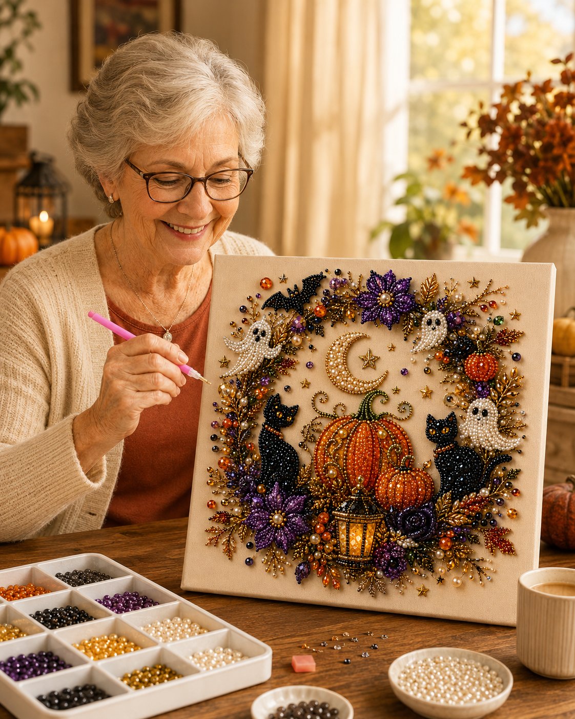 Spooky-Cute Halloween Pearl Art Kit