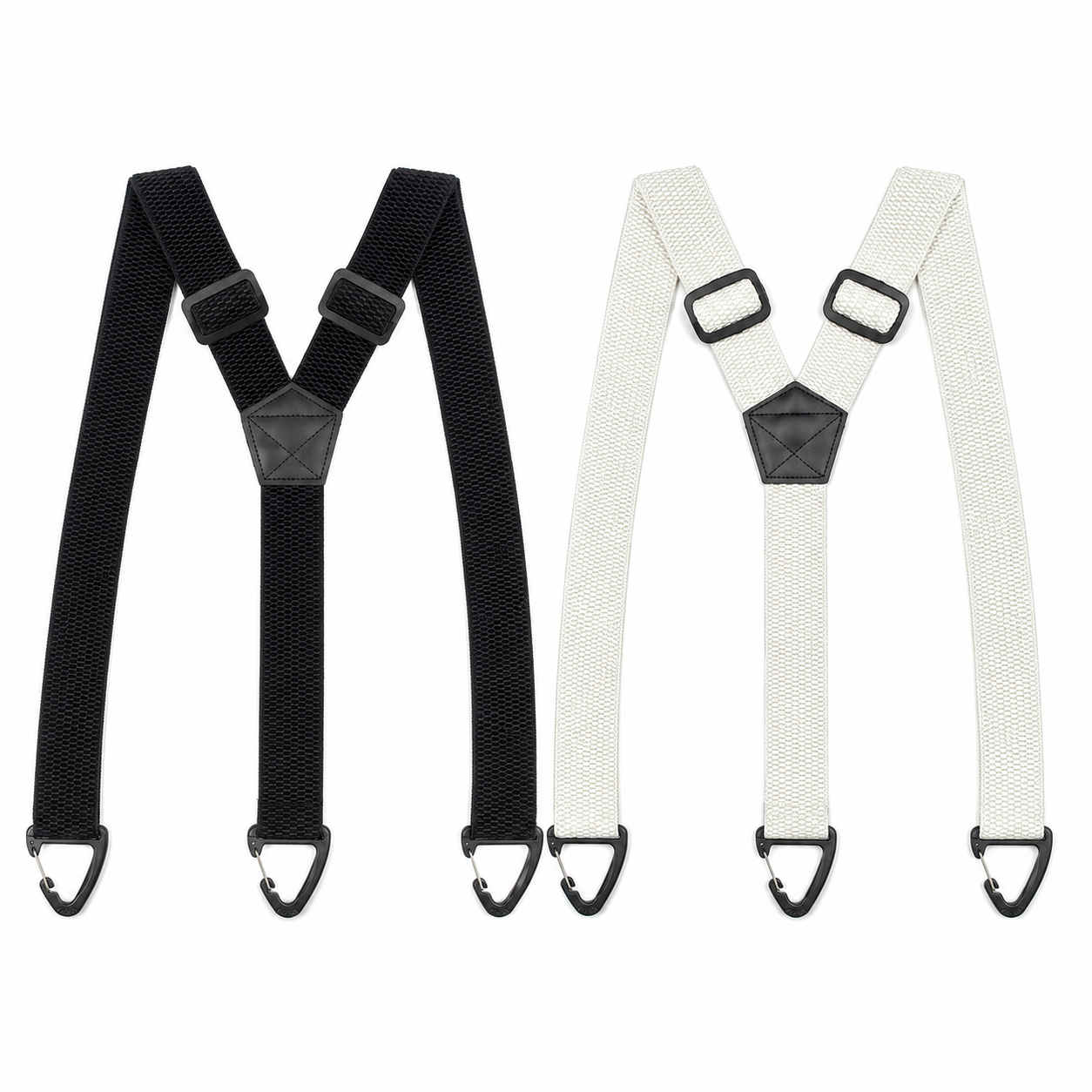 Heavy Duty Work Suspenders for Men - 1.5" Wide Elastic Straps with Strong Hook Clips