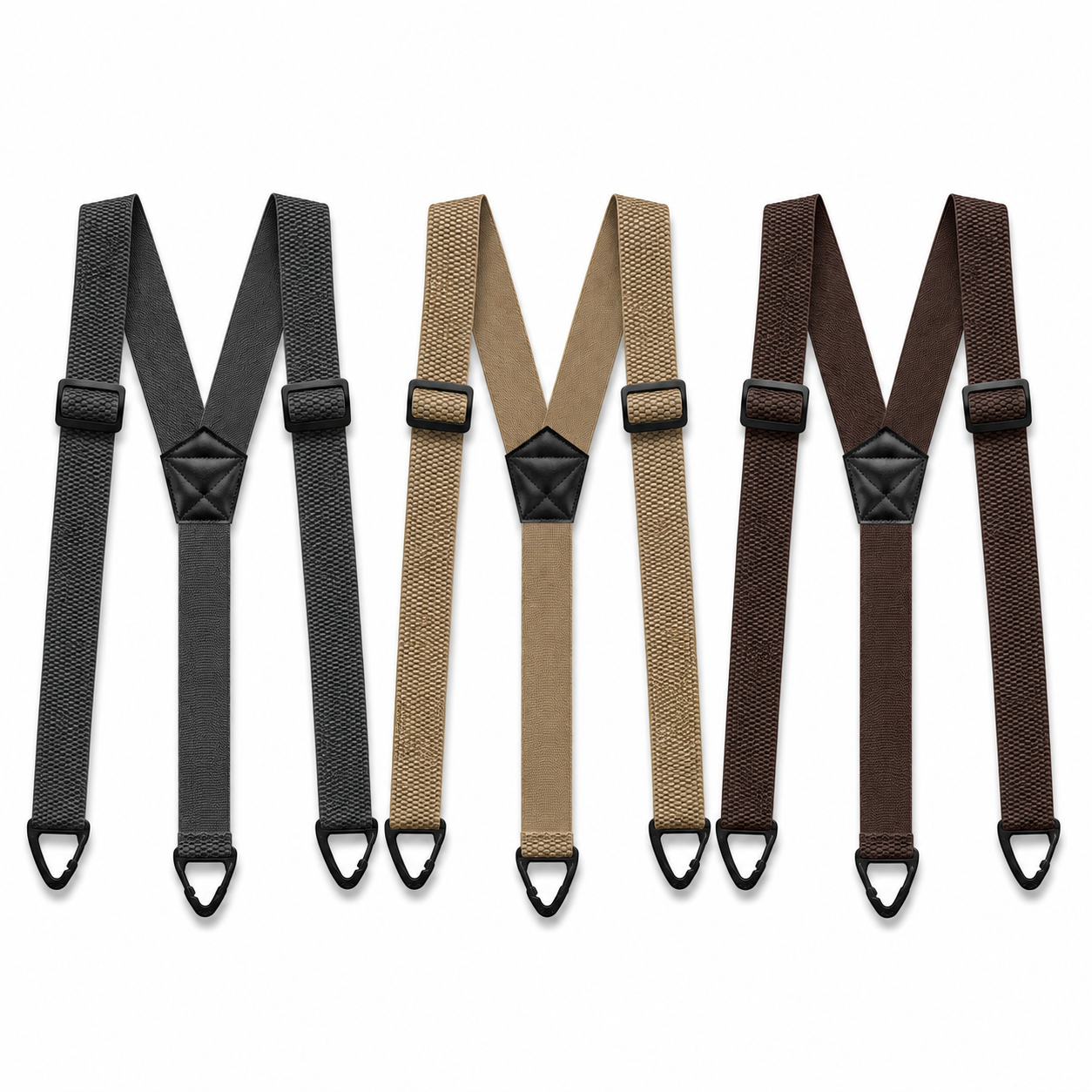 Heavy Duty Work Suspenders for Men - 1.5" Wide Elastic Straps with Strong Hook Clips