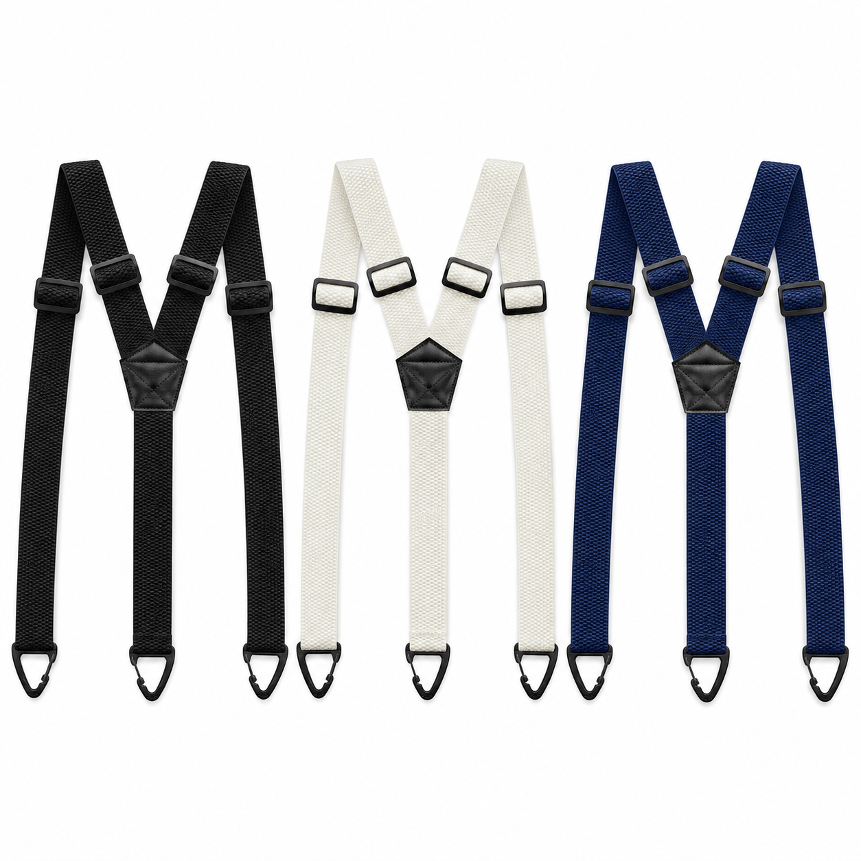 Heavy Duty Work Suspenders for Men - 1.5" Wide Elastic Straps with Strong Hook Clips