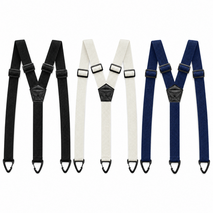 Heavy Duty Work Suspenders for Men - 1.5" Wide Elastic Straps with Strong Hook Clips