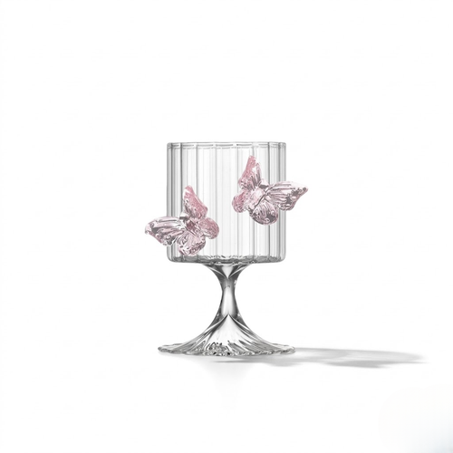 Butterfly highball glass