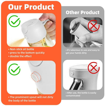 🎁💕2 in 1 Glass Oil Sprayer & Dispenser🔥