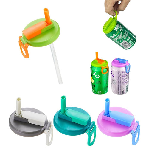Buy 1 Get 1 Free – Reusable Soda Can Lids with Straws
