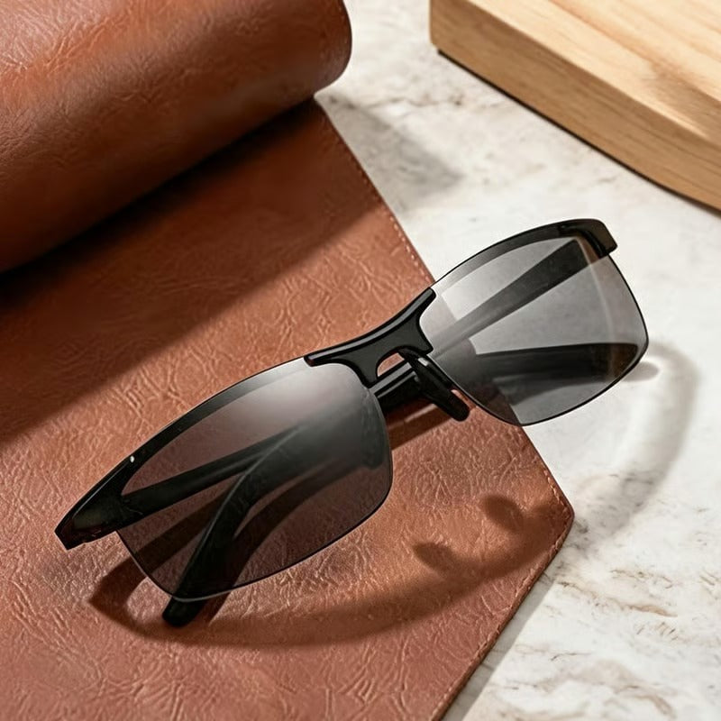 Photochromic Polarized Driving Sunglasses – Helps Reduce Glare Day & Night + FREE Glasses Pouch & Cleaning Cloth 🎁