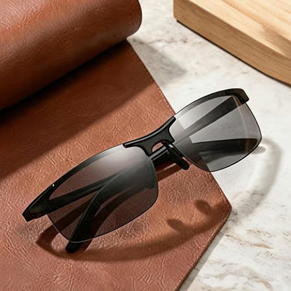 Photochromic Polarized Driving Sunglasses – Helps Reduce Glare Day & Night + FREE Glasses Pouch & Cleaning Cloth 🎁