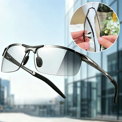 Photochromic Polarized Driving Sunglasses – Helps Reduce Glare Day & Night + FREE Glasses Pouch & Cleaning Cloth 🎁