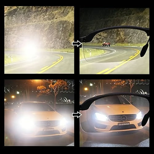 Photochromic Polarized Driving Sunglasses – Helps Reduce Glare Day & Night + FREE Glasses Pouch & Cleaning Cloth 🎁