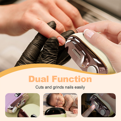 💅 2-in-1 Electric Nail Clipper & Polisher ✨ Safe, Smooth & Salon-Quality Nails at Home