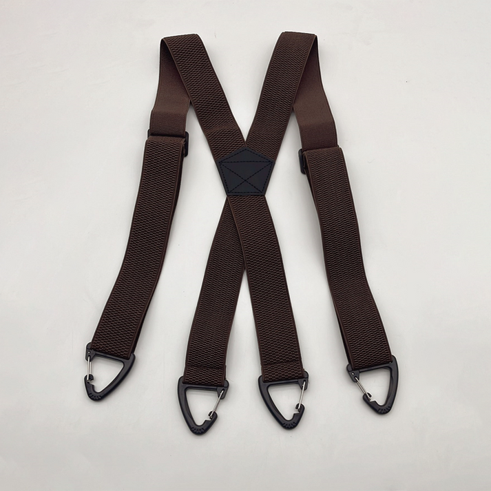 Heavy Duty Work Suspenders for Men - 1.5" Wide Elastic Straps with Strong Hook Clips