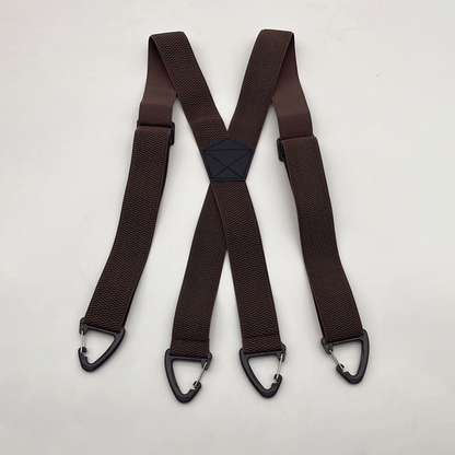 Heavy Duty Work Suspenders for Men - 1.5" Wide Elastic Straps with Strong Hook Clips