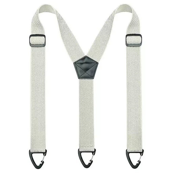 Heavy Duty Work Suspenders for Men - 1.5" Wide Elastic Straps with Strong Hook Clips