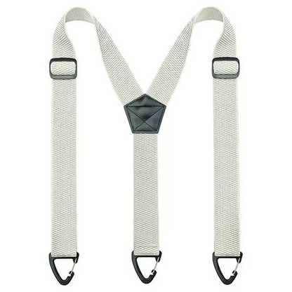 Heavy Duty Work Suspenders for Men - 1.5" Wide Elastic Straps with Strong Hook Clips