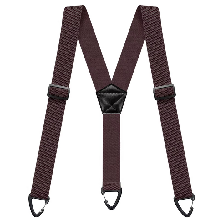 Heavy Duty Work Suspenders for Men - 1.5" Wide Elastic Straps with Strong Hook Clips