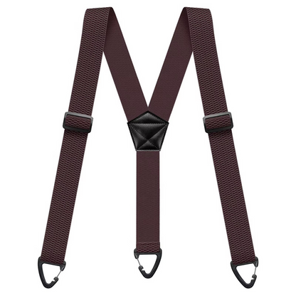 Heavy Duty Work Suspenders for Men - 1.5" Wide Elastic Straps with Strong Hook Clips