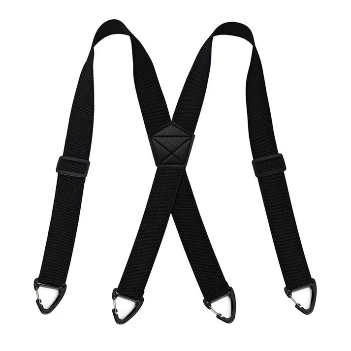 Heavy Duty Work Suspenders for Men - 1.5" Wide Elastic Straps with Strong Hook Clips