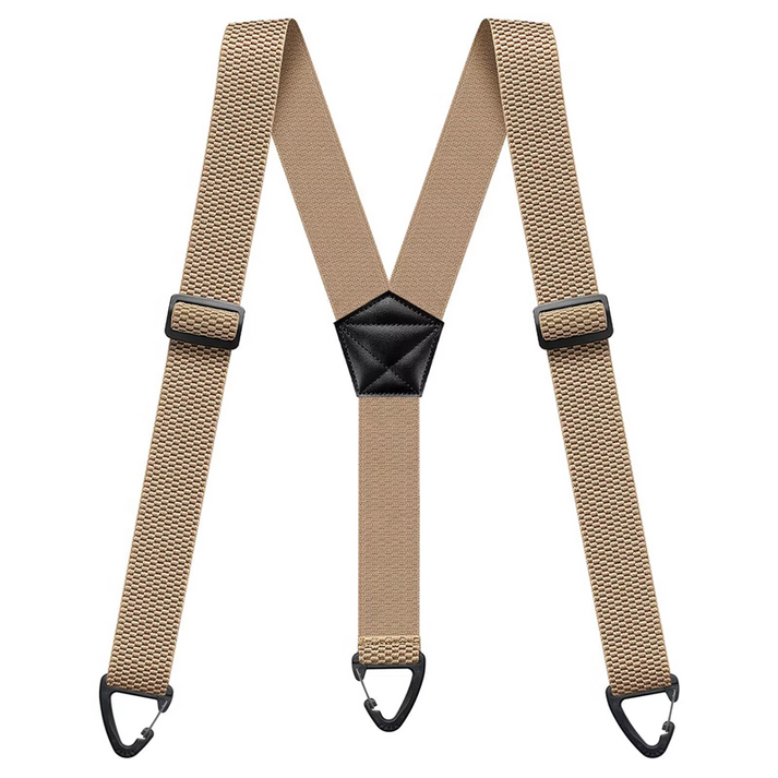 Heavy Duty Work Suspenders for Men - 1.5" Wide Elastic Straps with Strong Hook Clips
