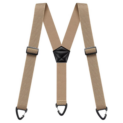 Heavy Duty Work Suspenders for Men - 1.5" Wide Elastic Straps with Strong Hook Clips