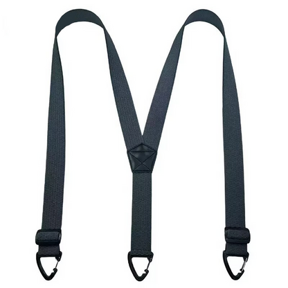 Heavy Duty Work Suspenders for Men - 1.5" Wide Elastic Straps with Strong Hook Clips