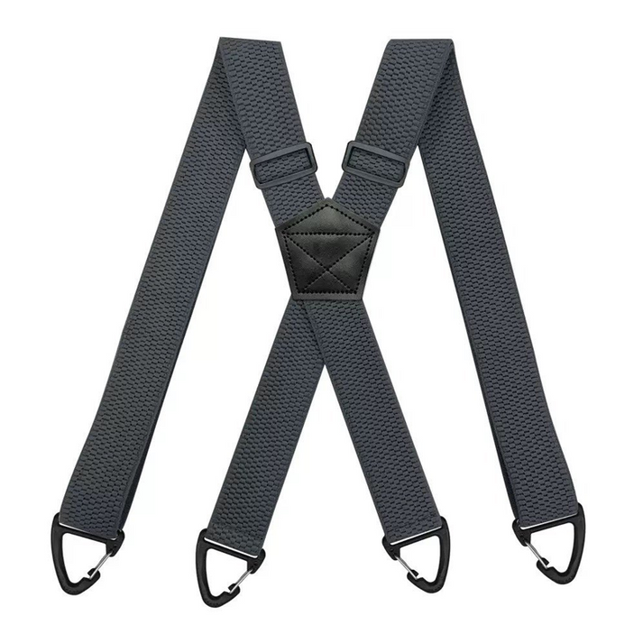 Heavy Duty Work Suspenders for Men - 1.5" Wide Elastic Straps with Strong Hook Clips